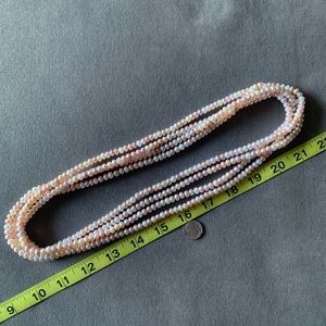 100” Endless Multi-color 7-8mm Cultured Freshwater Pearl Strand Necklace